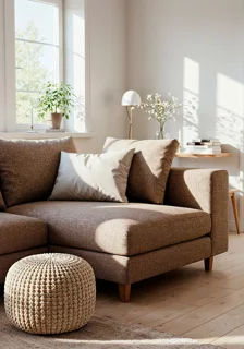 3-Seater Fabric Sofa, Taupe