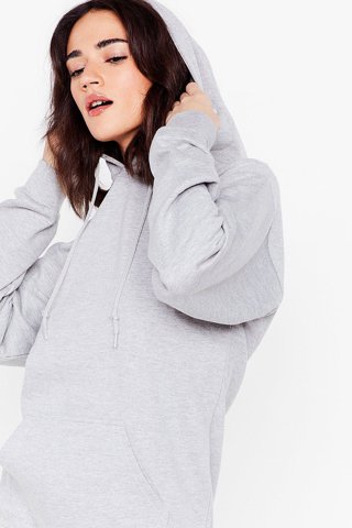 Relaxed Hoodie, Gray Marl